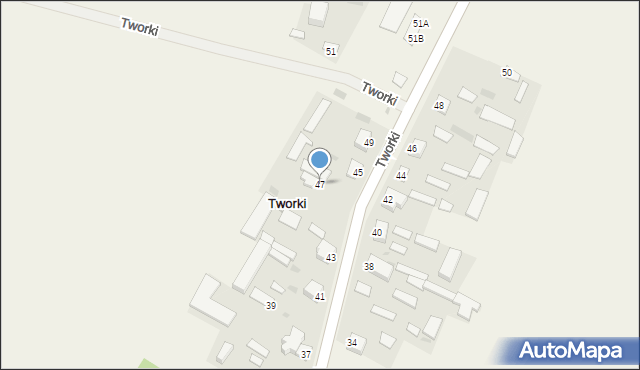 Tworki, Tworki, 47, mapa Tworki