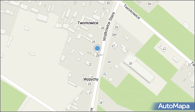 Tworkowice, Tworkowice, 23, mapa Tworkowice