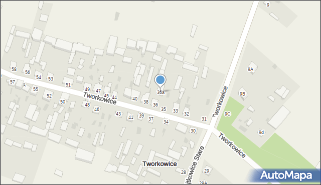 Tworkowice, Tworkowice, 36a, mapa Tworkowice