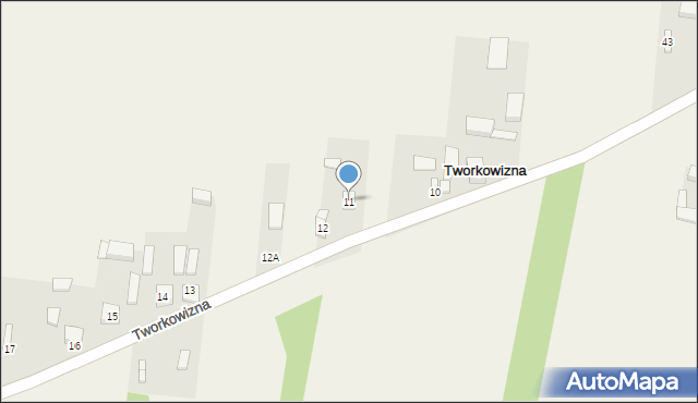 Tworkowizna, Tworkowizna, 11, mapa Tworkowizna