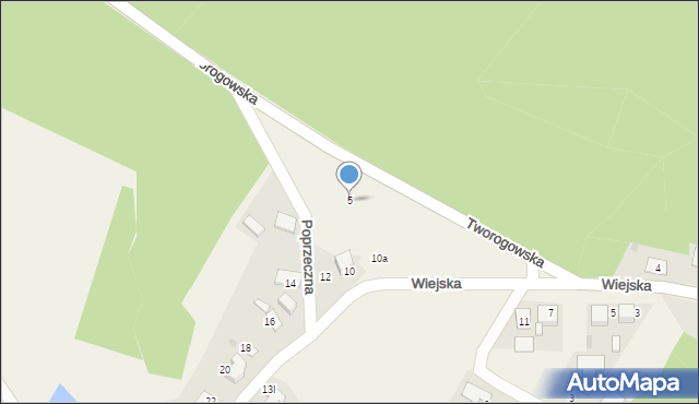 Tworóg Mały, Tworogowska, 5, mapa Tworóg Mały