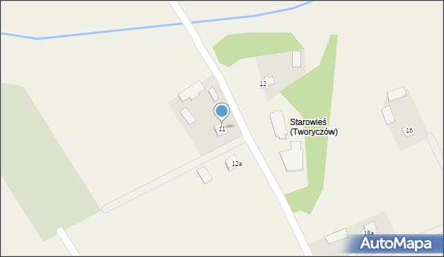 Tworyczów, Tworyczów, 11, mapa Tworyczów