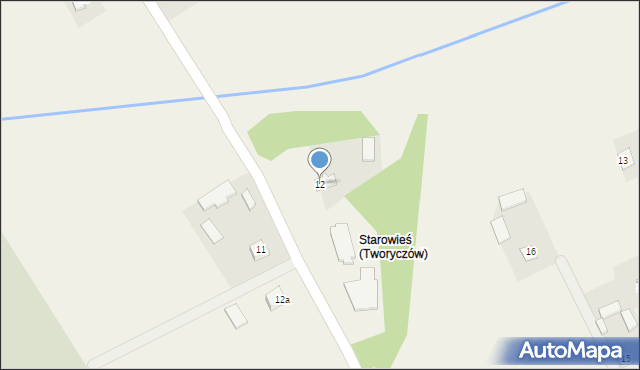 Tworyczów, Tworyczów, 12, mapa Tworyczów