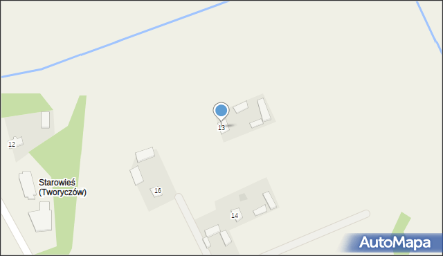 Tworyczów, Tworyczów, 13, mapa Tworyczów
