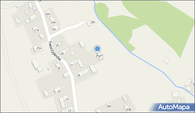 Tworzyjanów, Tworzyjanów, 27a, mapa Tworzyjanów