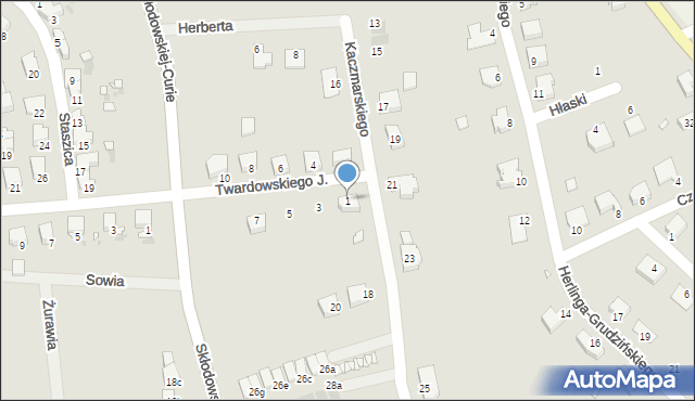 Wołów, Twardowskiego Jana, ks., 1, mapa Wołów