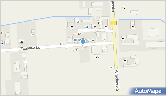 Zamysłowo, Twardowska, 1, mapa Zamysłowo