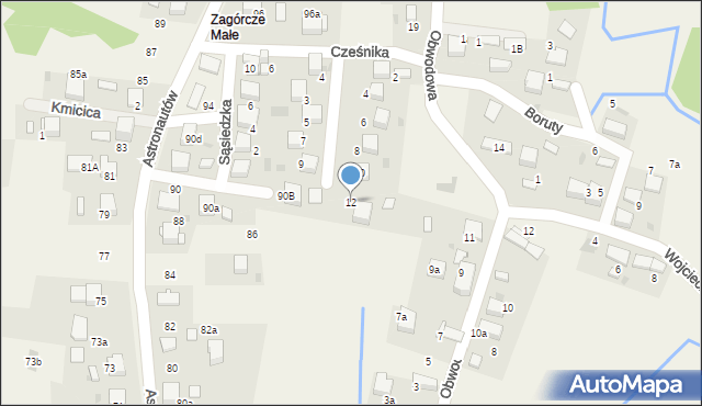 Żarki, Twardowskiego, 12, mapa Żarki