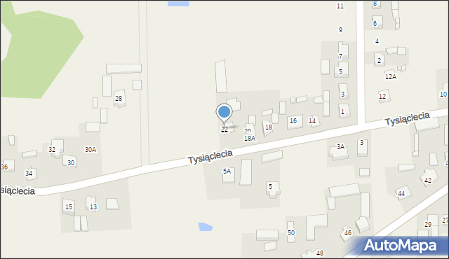 Bargłów Kościelny, Tysiąclecia, 22, mapa Bargłów Kościelny