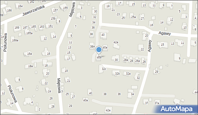 Bielsko-Biała, Tymiankowa, 40b, mapa Bielsko-Białej