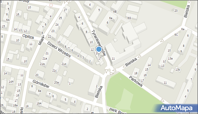Bolesławiec, Tyrankiewiczów Heleny i Wincentego, 18, mapa Bolesławca