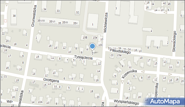 Brzeszcze, Tysiąclecia, 2, mapa Brzeszcze