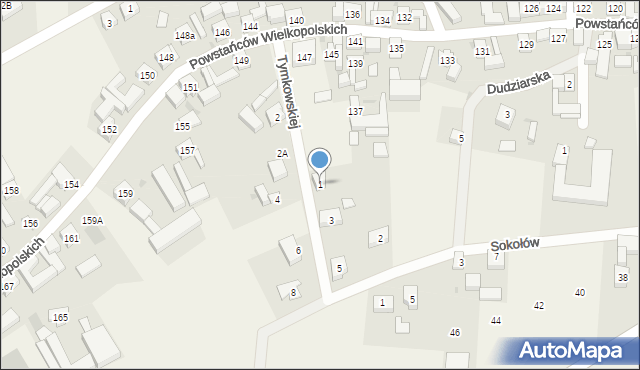 Bukówiec Górny, Tymkowskiej Elżbiety, 1, mapa Bukówiec Górny