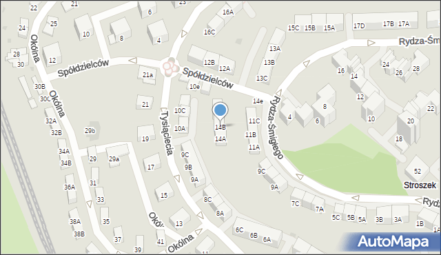 Bytom, Tysiąclecia, 14B, mapa Bytomia