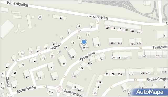 Bytom, Tysiąclecia, 27, mapa Bytomia