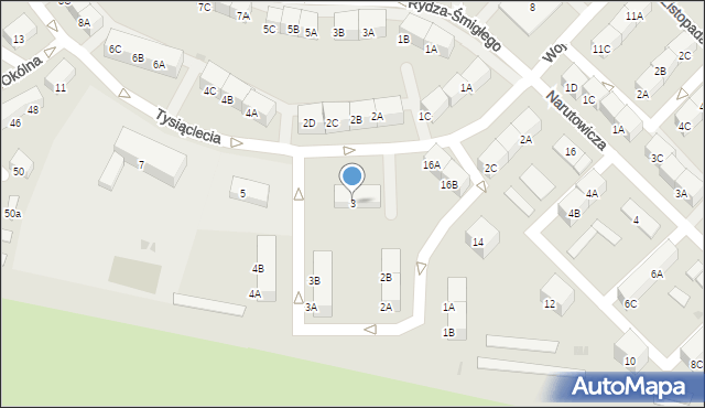 Bytom, Tysiąclecia, 3, mapa Bytomia