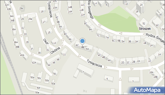 Bytom, Tysiąclecia, 6B, mapa Bytomia