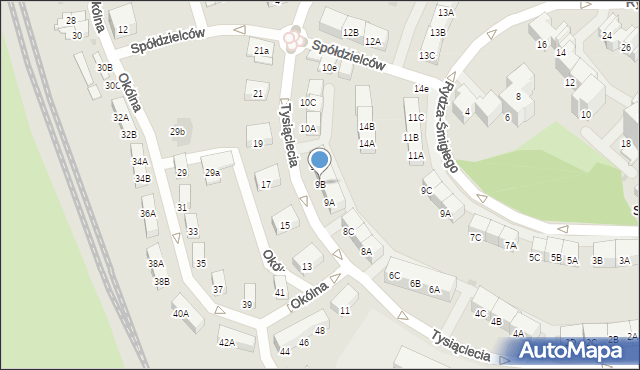 Bytom, Tysiąclecia, 9B, mapa Bytomia