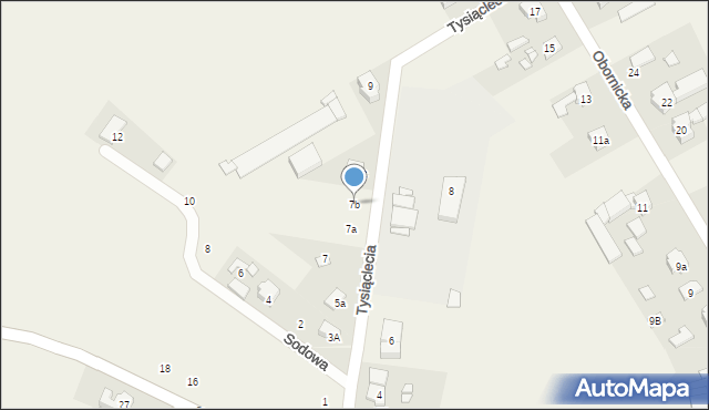 Chludowo, Tysiąclecia, 7b, mapa Chludowo