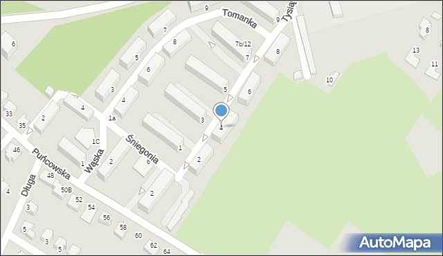 Cieszyn, Tysiąclecia, 4, mapa Cieszyna