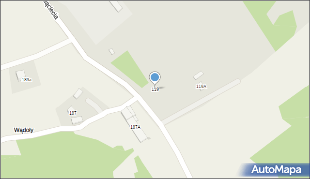 Ciężkowice, Tysiąclecia, 119, mapa Ciężkowice