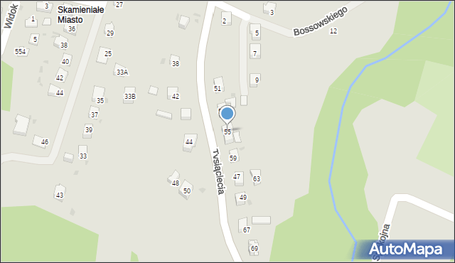 Ciężkowice, Tysiąclecia, 55, mapa Ciężkowice