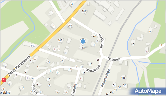 Cisiec, Tynionka, 6A, mapa Cisiec