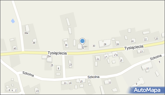 Czarne Dolne, Tysiąclecia, 32, mapa Czarne Dolne