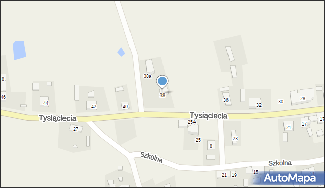 Czarne Dolne, Tysiąclecia, 38, mapa Czarne Dolne