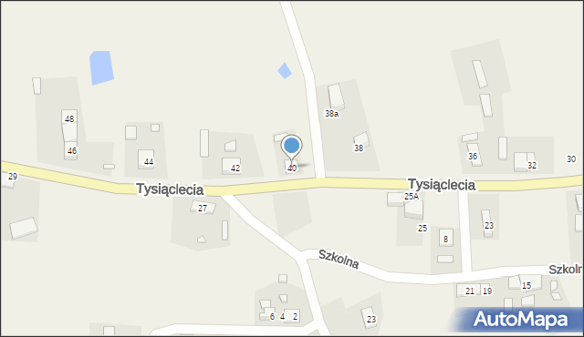 Czarne Dolne, Tysiąclecia, 40, mapa Czarne Dolne