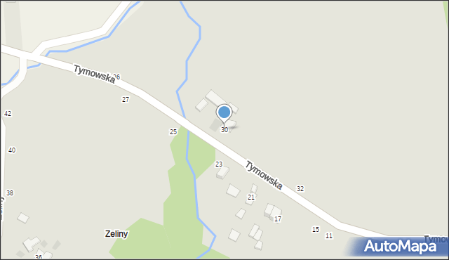 Czchów, Tymowska, 30, mapa Czchów