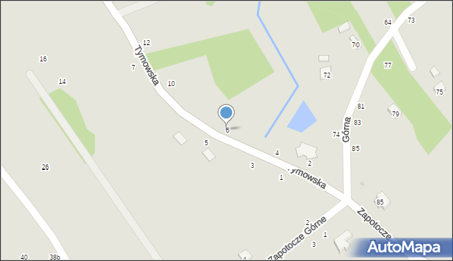 Czchów, Tymowska, 6, mapa Czchów