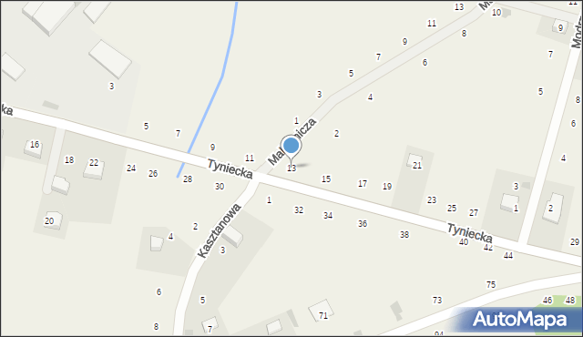 Czernichów, Tyniecka, 13, mapa Czernichów