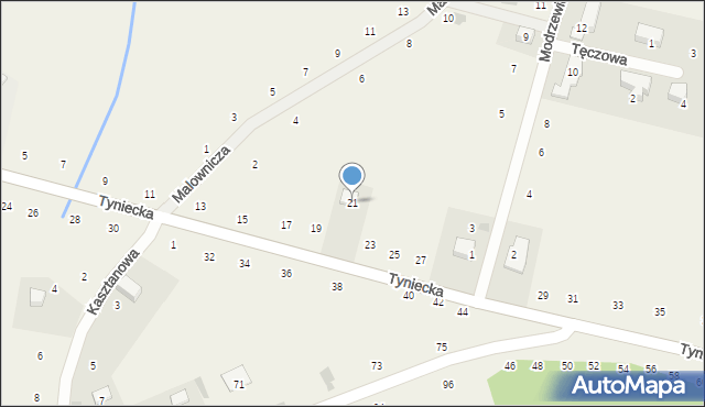 Czernichów, Tyniecka, 21, mapa Czernichów