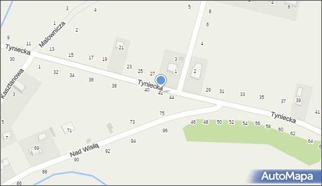 Czernichów, Tyniecka, 42, mapa Czernichów