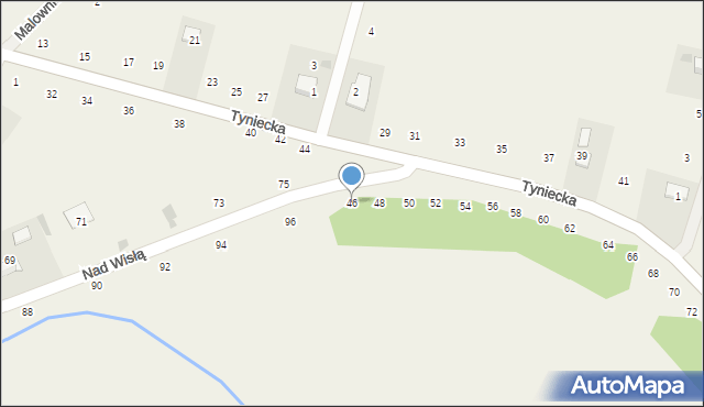 Czernichów, Tyniecka, 46, mapa Czernichów