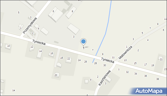 Czernichów, Tyniecka, 5, mapa Czernichów