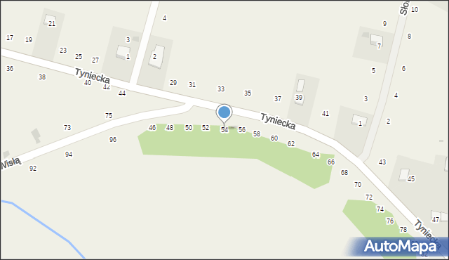 Czernichów, Tyniecka, 54, mapa Czernichów