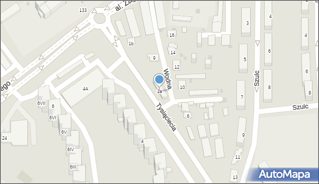 Dąbrowa Górnicza, Tysiąclecia, 1a, mapa Dąbrowa Górnicza