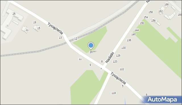 Dęblin, Tysiąclecia, 10, mapa Dęblin