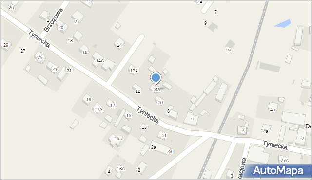 Domasław, Tyniecka, 10A, mapa Domasław