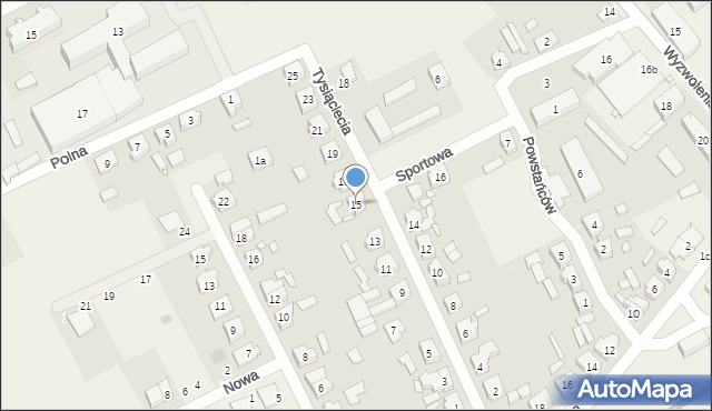 Dopiewo, Tysiąclecia, 15, mapa Dopiewo