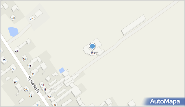 Dzietrzkowice, Tysiąclecia, 31A, mapa Dzietrzkowice