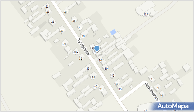 Dzietrzkowice, Tysiąclecia, 34, mapa Dzietrzkowice