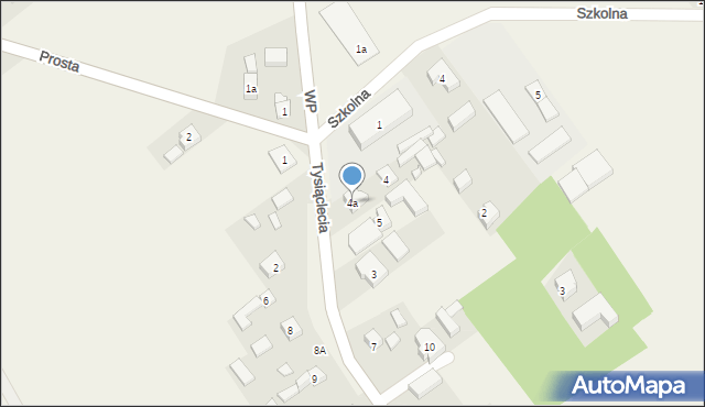 Dzietrzkowice, Tysiąclecia, 4a, mapa Dzietrzkowice