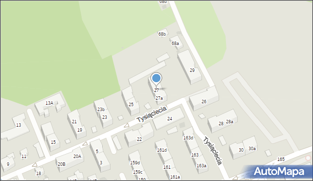 Gdańsk, Tysiąclecia, 27, mapa Gdańska