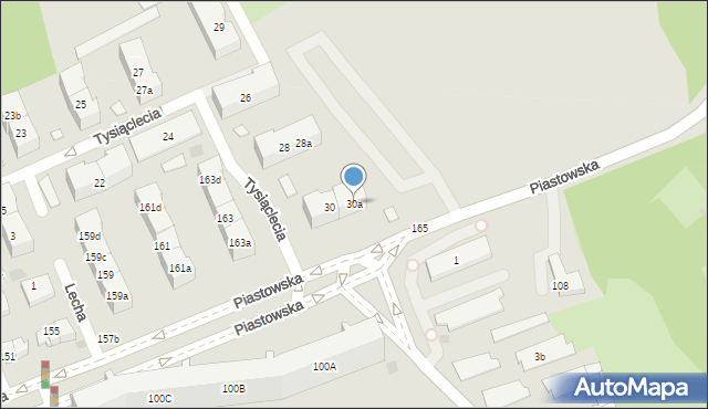 Gdańsk, Tysiąclecia, 30a, mapa Gdańska