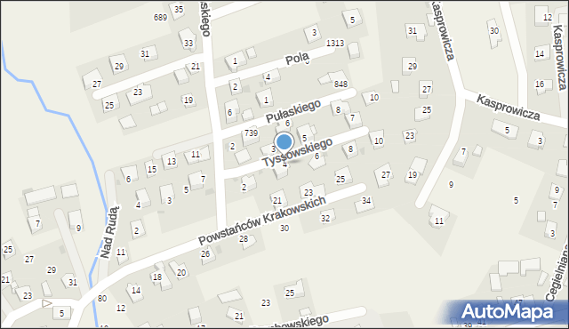 Gdów, Tyssowskiego, 4, mapa Gdów