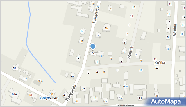 Golęczewo, Tysiąclecia, 2a, mapa Golęczewo