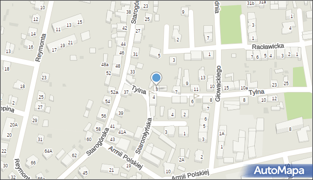 Góra, Tylna, 3, mapa Góra